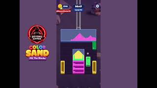 Color Sand: Fill The Blocks Level 73 Gameplay Solution