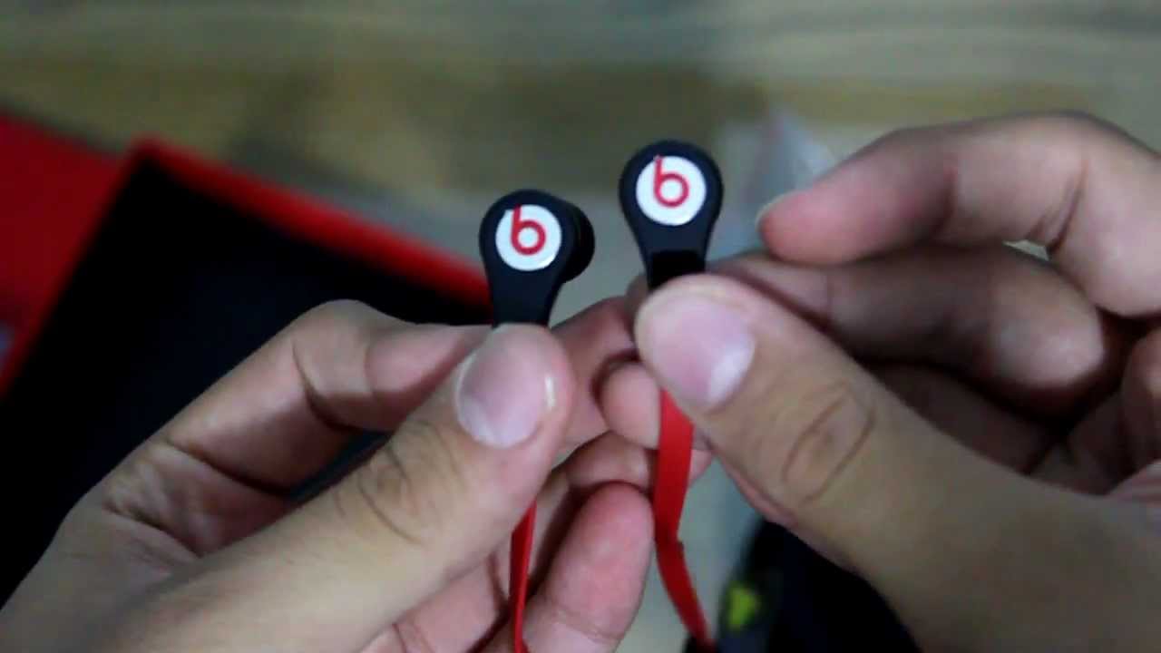 beats by dre tour w/control talk black/red unboxing