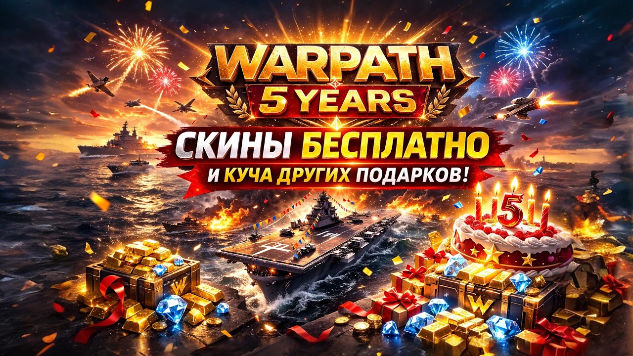 ДЕНЬ РОЖДЕНИЯ WARPATH / РАЗДАЧА СКИНОВ И ПОДАРКОВ / МНОГО ИВЕНТОВ / ИЗМЕНЕНИЯ ПУТИ ОТВАЖНЫХ