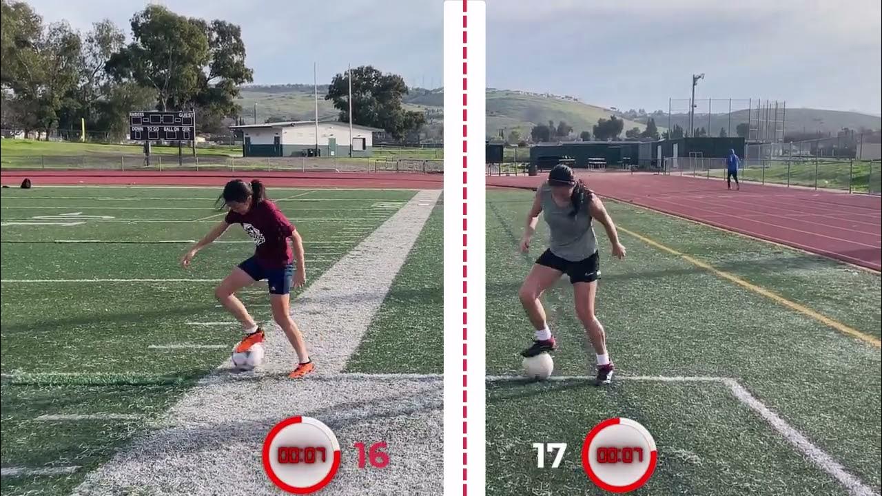 Nicole (16) and Taylor (11) did some Speed Footwork Racing today... how