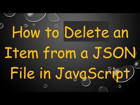 How to Delete an Item from a JSON File in JavaScript