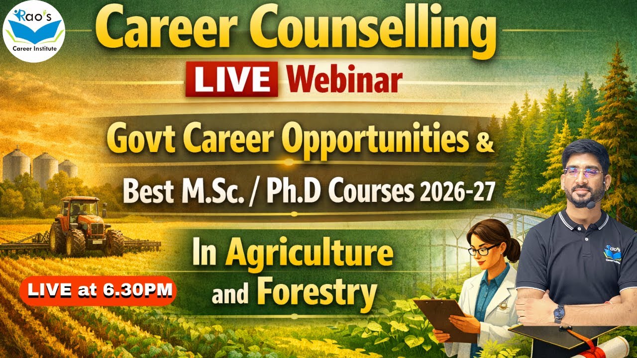 Webinar on Career Opportunities in Agri & Forestry | Scope | Best ...