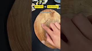 Super Glue helps you restore gaps! #Cyafixed #superglue #homedecor #Repair #Tip #woodworking #shorts