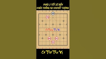 Pháo 2 Tốt Sĩ Bền Khéo Thắng Xe Khuyết Tượng #cotuongthuvi #cothethuvi #tuyetkycotan #shorts