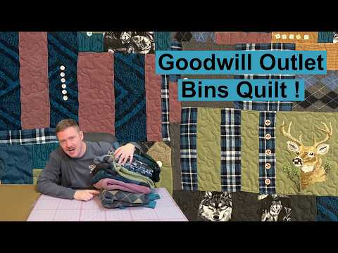 I Made This Quilt from a Pile of STUFF (Goodwill Outlet Bins!)