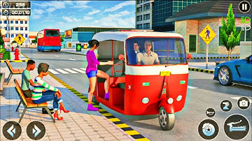 Modren Auto Rickshaw Driving Simulator Game Video - Passengers Pick And Drop -  Andriod Gameplay -