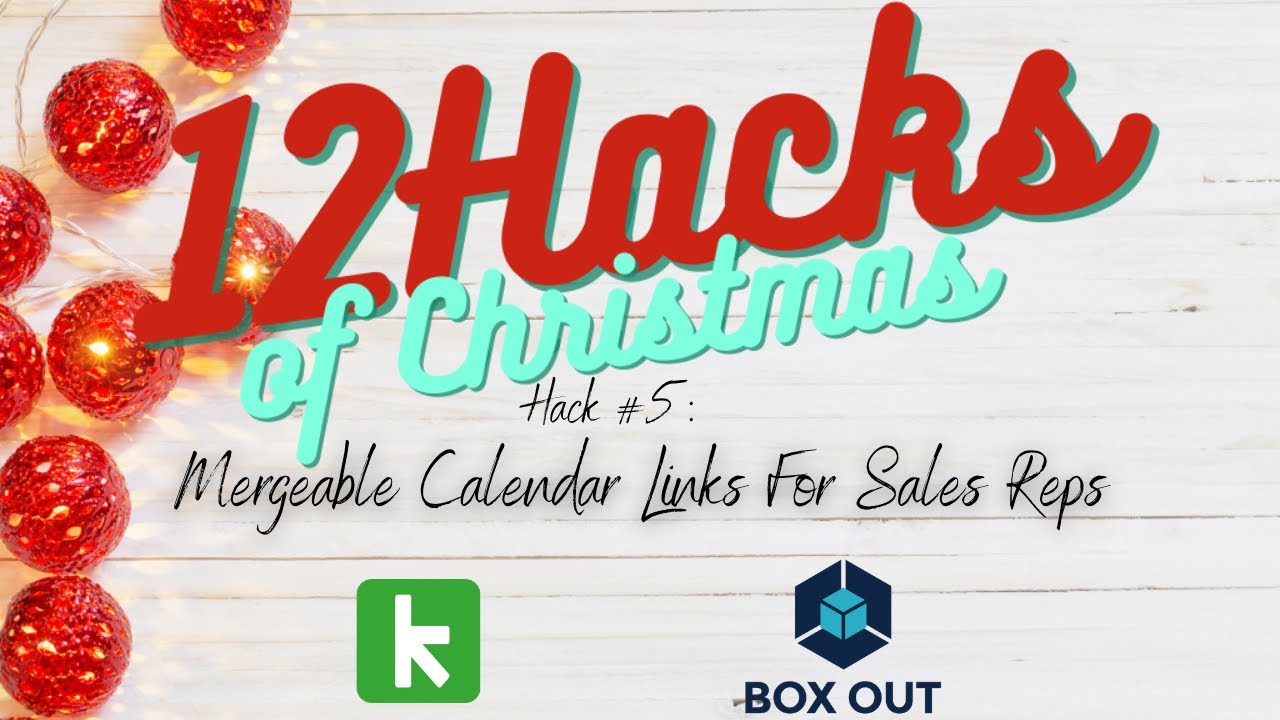 🎁 Infusionsoft Hack #5: Mergeable Calendar Links For Sales Reps (12 Infusionsoft Hacks of Christmas)