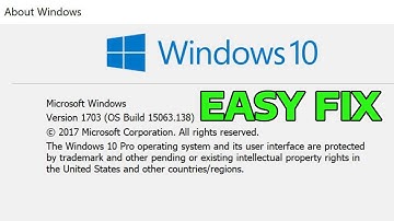 How To Fix Windows 10 Version 1703 Update Error