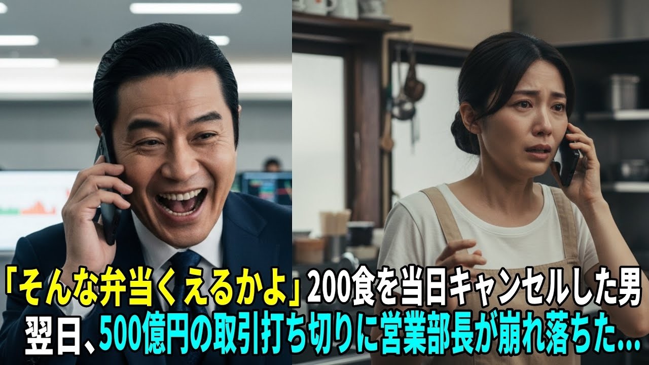 「そんな弁当食えるかよ」弁当を200食キャンセルしてきた会社員。翌日、500億円の取引が打ち切られ崩れ落ちた