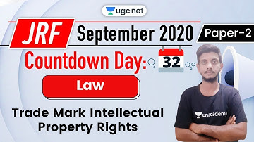 UGC NET Paper 2 Crash Course | Law by Vijendra Dudi | Trade Mark Intellectual Property Rights