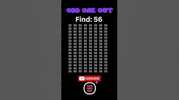 Can you find "56"? Find the ODD One Out - Numbers letters | Brain game 2024