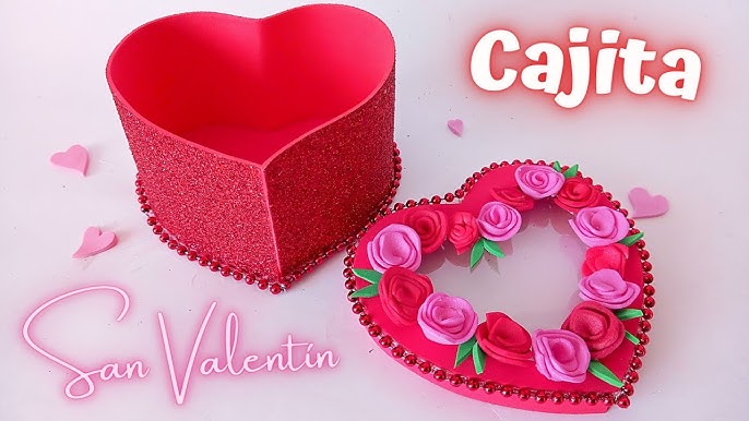 🌺💗Como hacer una Caja de Corazón Con Flores💗🌺-Propuesta-Tutorial-DIY  Fácil para 14 de febrero 