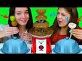 ASMR CHOCOLATE FOUNTAIN FONDUE CHALLENGE | EATING SOUNDS LILIBU