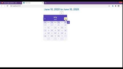 How to use date range in react-single-calendar
