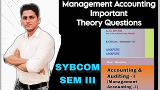 Management Accounting Theory Question SYBCOM SEM III 