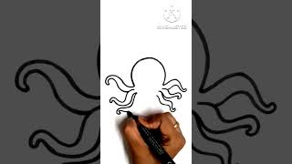Octopus Drawing🐙#shorts #ytshorts #viralshorts #trending #octopus #cartoon #easy#craftomaniabyshivi
