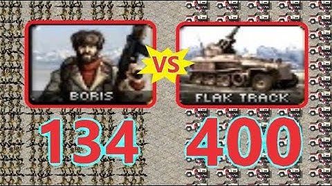 Boris vs Flak Track - Same Cost - Red Alert 2