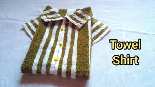 Marriage tray decoration ideas part- 5 || Towel shirt || How to make towel shirt || Towel folding