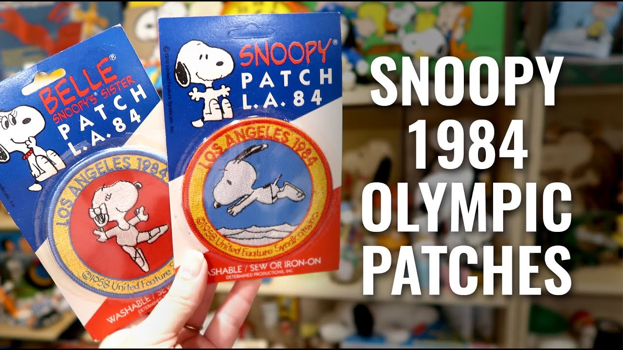 Snoopy & Belle 1984 Los Angeles Olympics Patches - Snoopy Find