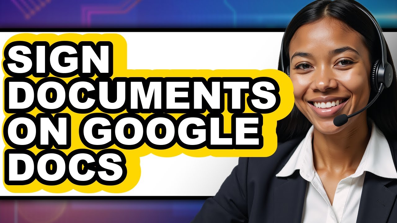 How to Sign Documents on Google Docs - YouTube