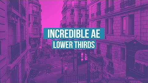 AE Lower Thirds | After Effects Template | Elements