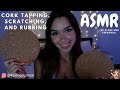 ASMR Cork Tapping Scratching And Rubbing Up Close And Personal