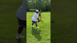 DJ is athletic dropping dimes at￼ Qv #djcece #funny #comedy #shorts #funny #trending #football #qb