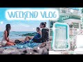 WEEKEND VLOG: (going to the beach w my friends, brunch &amp; new pool)