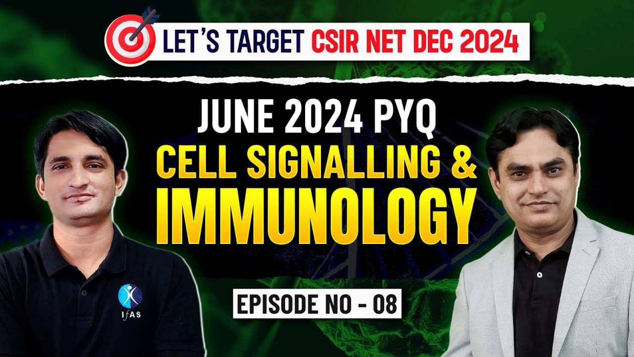 Unit 4 - Cell Signalling - CSIR NET Previous Year Question June 2024 ...