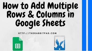 Add Multiple Rows and Columns in Google Sheets