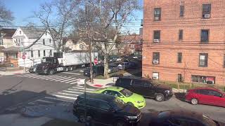 truck making tight turn on residential street part 4