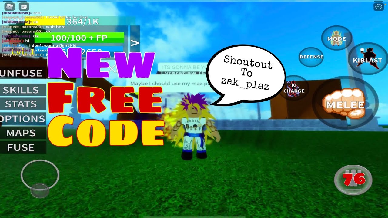 New Free Code Dragon Ball Hyper Blood All Working Free Codes Roblox Youtube - dragon ball warriors roblox codes