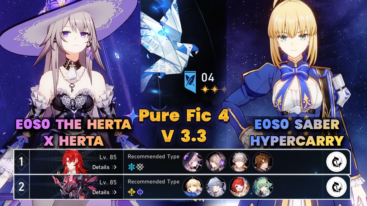 E0S0 The Herta x Herta & E0S0 Saber Hypercarry | PureFiction 4 | V3.4 | 3 Stars | HSR |
