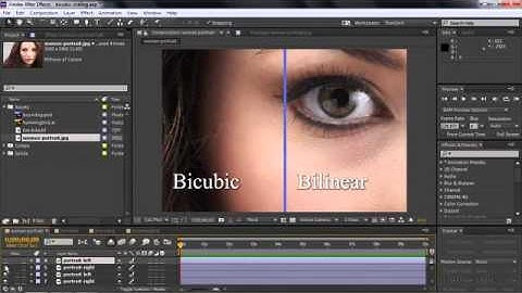 Set scaling quality using Bicubic Sampling   Learn After Effects CC