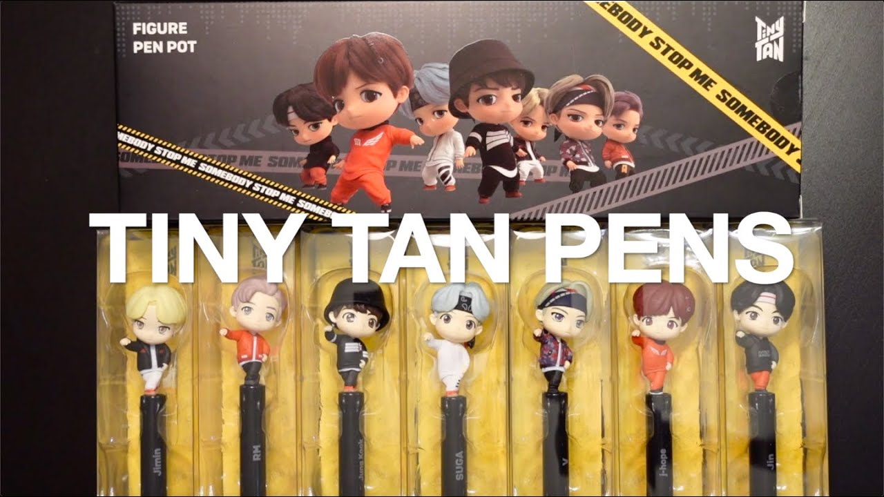 TINY TAN MIC DROP🎤 PEN/PEN POT Unboxing | BTS POP UP STORE MD