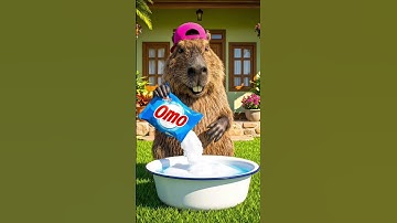 Capy tắm cho mèo và cái kết #capybara #haihuoc #vuinhon