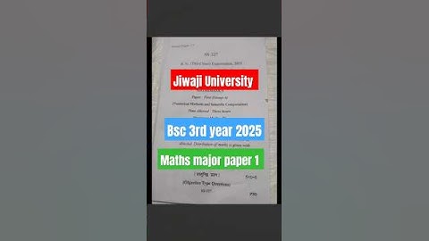 bsc 3rd year maths paper  / numerical method and scientific computation / major paper 1