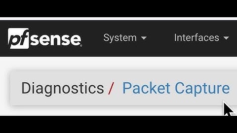 Packet capture from pfSense