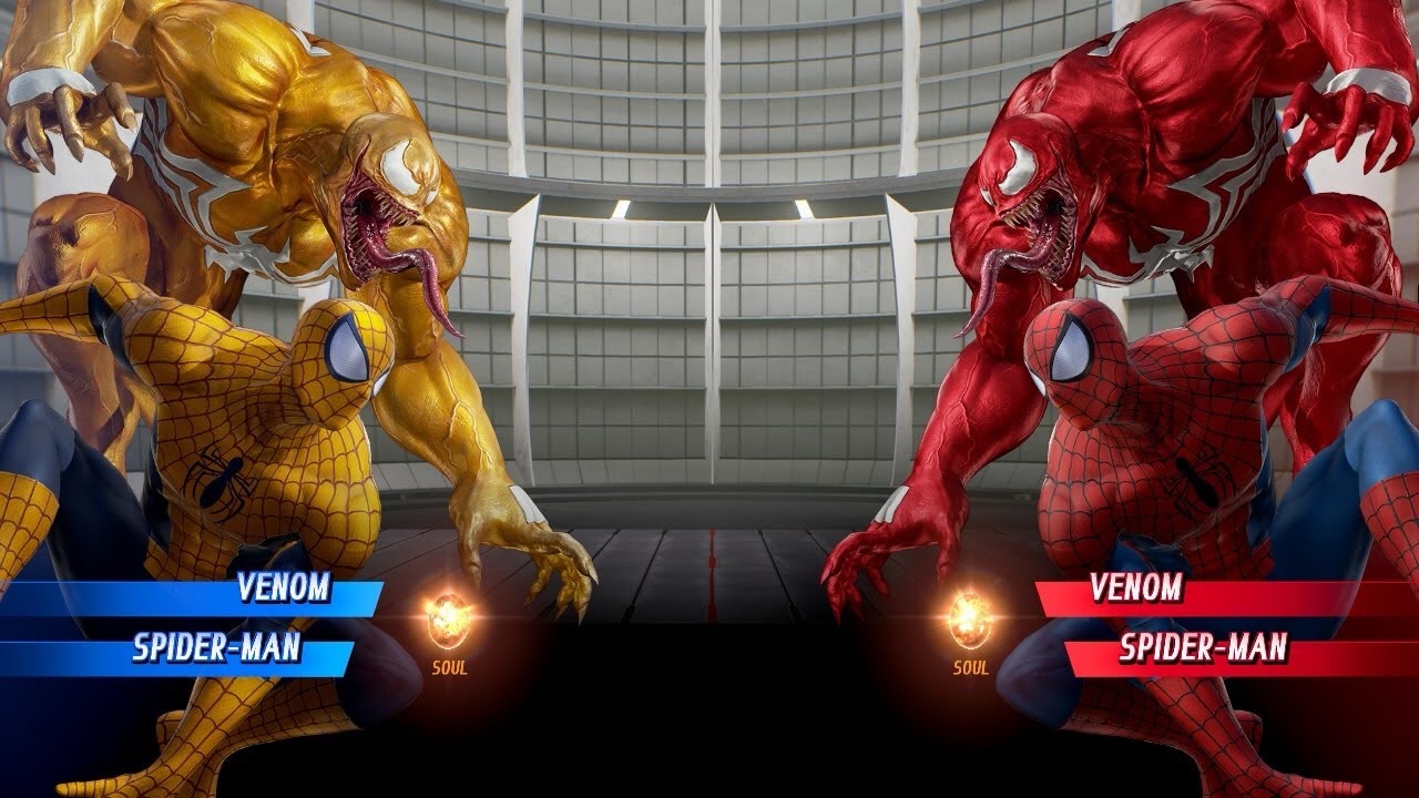 Yellow Venom & Yellow Spiderman VS Red Venom & Spiderman Marvel vs