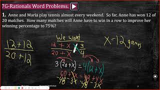 Lesson 7G-Rational Word Problems