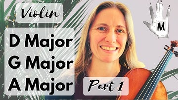 D Major Scale Violin, G Major Scale Violin, A major Scale and Arpeggios. One octave, first position.