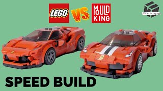 Lego Ferrari F8 Tributo vs. Mould King 488 GTB, Speed Champions Crashtest￼, Speed Build