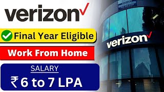 Verizon Software Developer Recruitment | Work From Home Jobs | Off Campus Job Updates