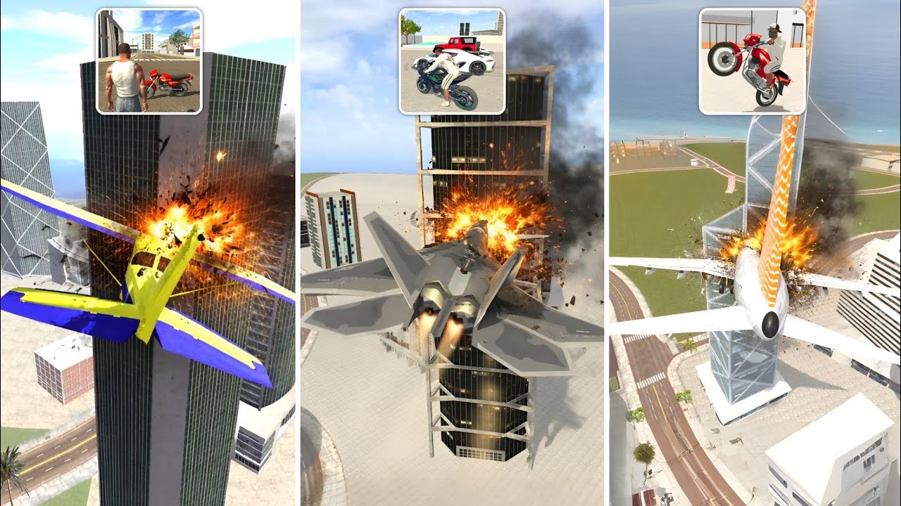 Plane Crash into Buildings in All Indian GTA Games 😱