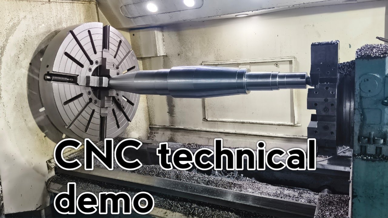 CNC Turning Heavy Duty Machine Demo | Powerful Industrial Metal Cutting ...