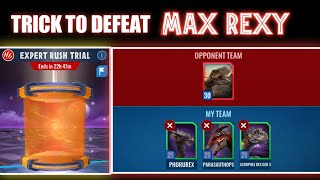 EAST TRICK TO DEFEAT MAX 30 REXY WITH 21 LEVEL DINO  JURASSIC WORLD ALIVE