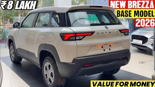 BREZZA 2026 ₹8 LAKH Base model BREZZA New Model | Maruti Brezza New 2026  Price, Full Details Review