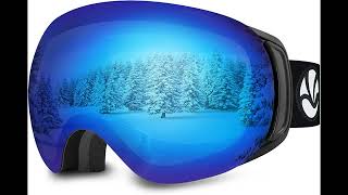 VANRORA Ski Goggles, Snowboard Goggles, Magnetic & Clip Locking System, Interchangeable Lens