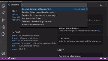 Visual Studio Code extensions for Quarkus