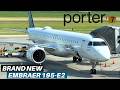 PORTER AIRLINES BRAND NEW EMBRAER 195-E2 | Toronto - Winnipeg | Flight Review